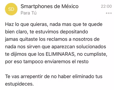 Que me regresé mi dinero