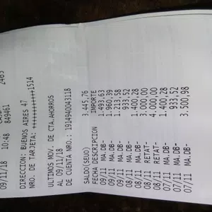 Que me reintegren el excedente de dinero debitado