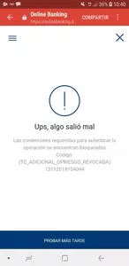 Que me resuelvan este error hoy poder sacar adicionales de mis tarjetas y pagar