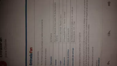 Necesito mis entradas para el 19/11.no llegaron