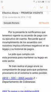 Reintegro de la diferencia