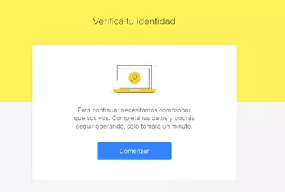 No me deja verificar identidad