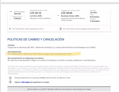 Reembolso de los imported incurridos