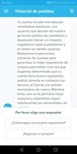 No me llegan artículos y bloquean mi cuenta para los reembolsos