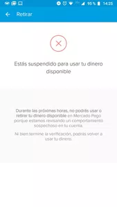 Me bloquearon el saldo de mercadopago
