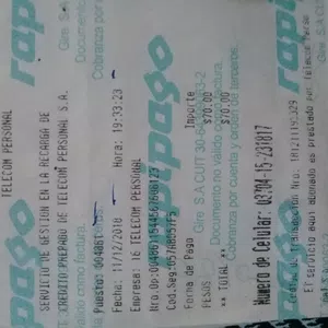 Necesito k m acredite los 70 pesos k me cobro y no me acredita
