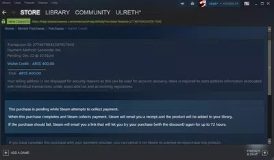 Acreditar dinero steam urgente
