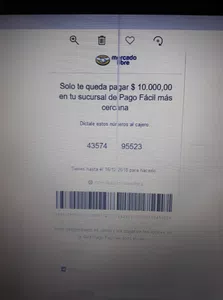 Respuesta de mercadolibre. devolución del dinero