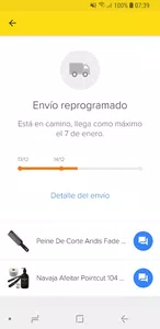 Retraso del pedido e imposibilidad para recibirlo en la nueva fecha
