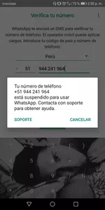 Número suspendido por que
