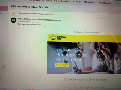 Que me abonen a mi cta $30.00 del descuento en recarga a celular