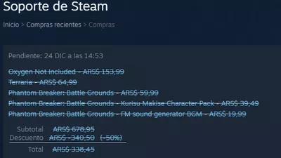 Problema con entrega de juegos