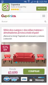 Compra en cuponica a una empresa fantasma