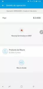 Necesito que mercado pago anule el pago de una compra por 3000 pesos del dia 3 e