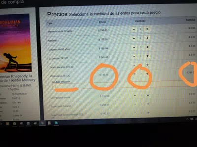 No pude comprar 2x1