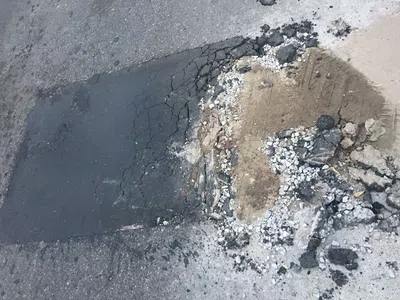 Arreglo parche hundido de calle