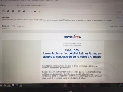 Devolución del dinero de los pasajes