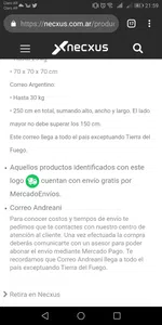 “envío gratis” con costo