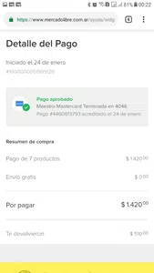 Devolución a tarjeta maestro