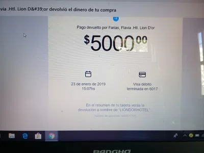 Devolucion de dinero con debito