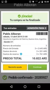 Suspender la compras de 3 entradas a ver a plablo alborán