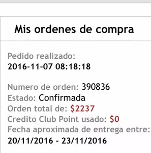 No recibí mi pedido de club point