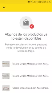 Informes sobre devolucion de un pago
