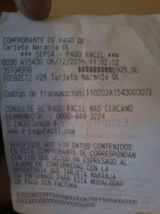 No me aceptaron el pagó