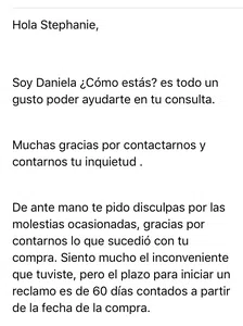 Que se me reembolso el cobro de una cuota que no les correspondía