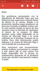 Devolucion de dinero de altagama