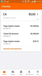 Débito automático de tarjetas