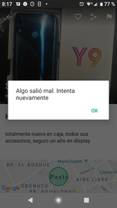 Algo salio mal intentanuevamente