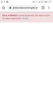 No puedo registrarme