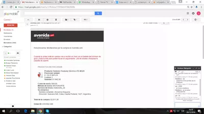 No responden por la entrega de los productos que compre. avenida.com