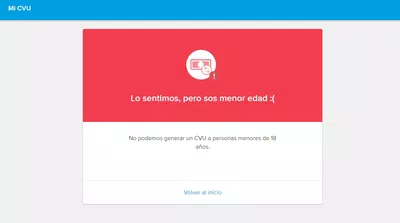 No puedo generar cvu / mercado pago
