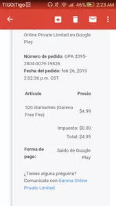 Diamantes no abonados a mi cuenta de free fire