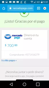 Devolucion de dinero