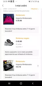Non ho ricevuto rimborsi