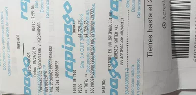 Consulta de pago no exitosa rapipago