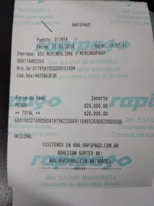 Pago no registrado