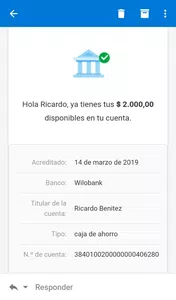 En mi banco no está el dinero que retiré