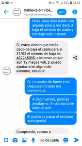 Pedi baja del cable y me llego la factura nueva q incluye el servicio