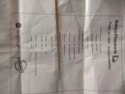 Devolucion del pago vep