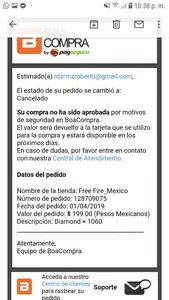 Me cancelaron el pedido sin razón