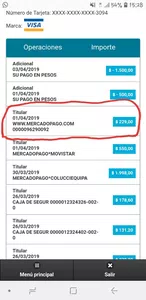 Cargo indebido en tarjeta