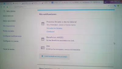 Mi dni no llego ni tampoco figura que esta en la sucursal