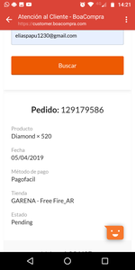 No me recarga diamantes