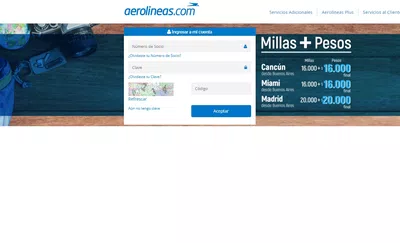 Programa de puntos aerolineas plus- nº socio