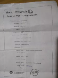 Quiero me devuelvan el dinero abonado del vep ,si no me dieron el producto