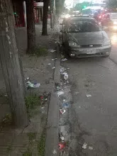 Mala limpieza y basura acumulada en cordones y veredas en av. rosas al 900